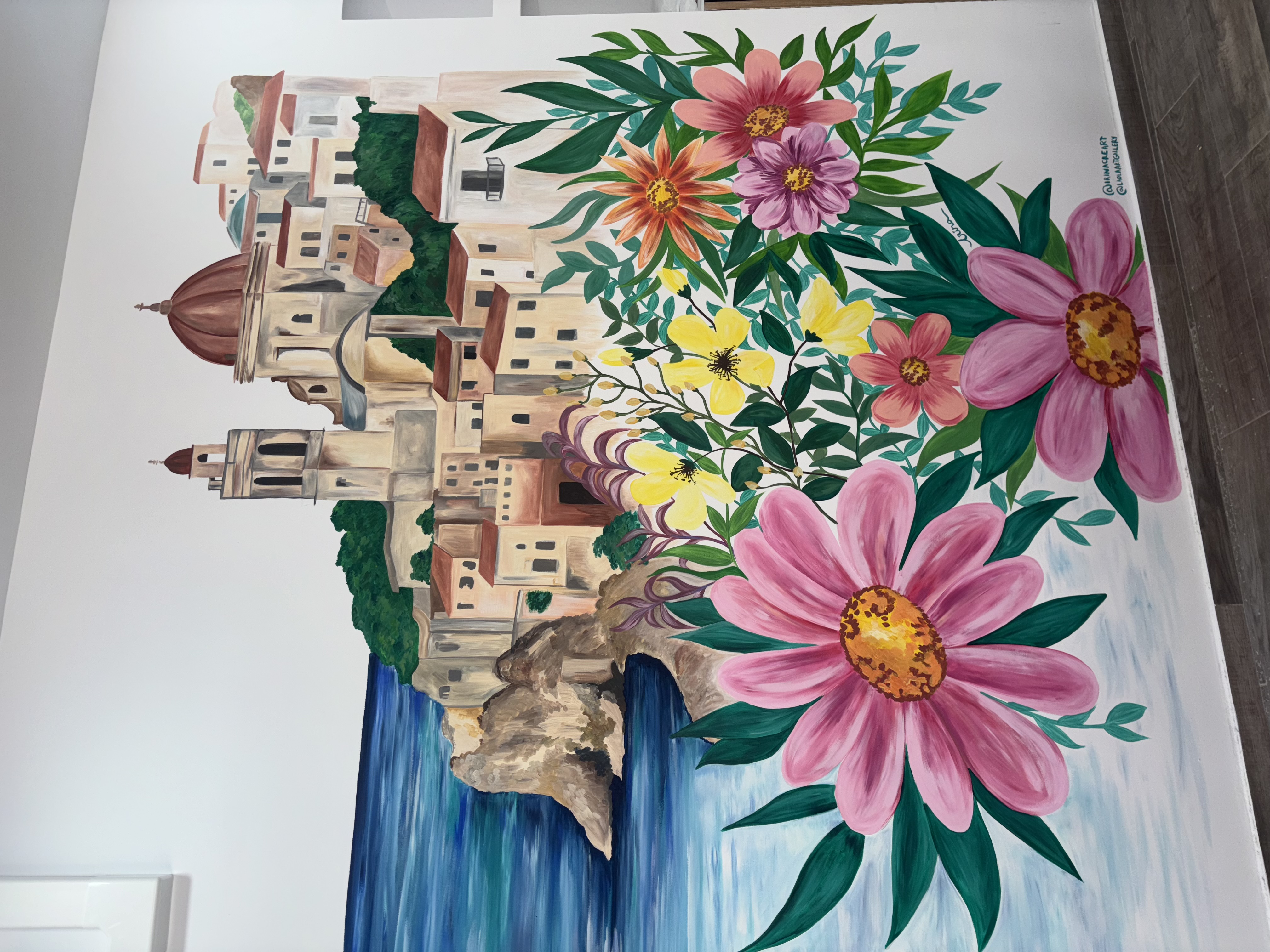 Mural en pizzería Gallo