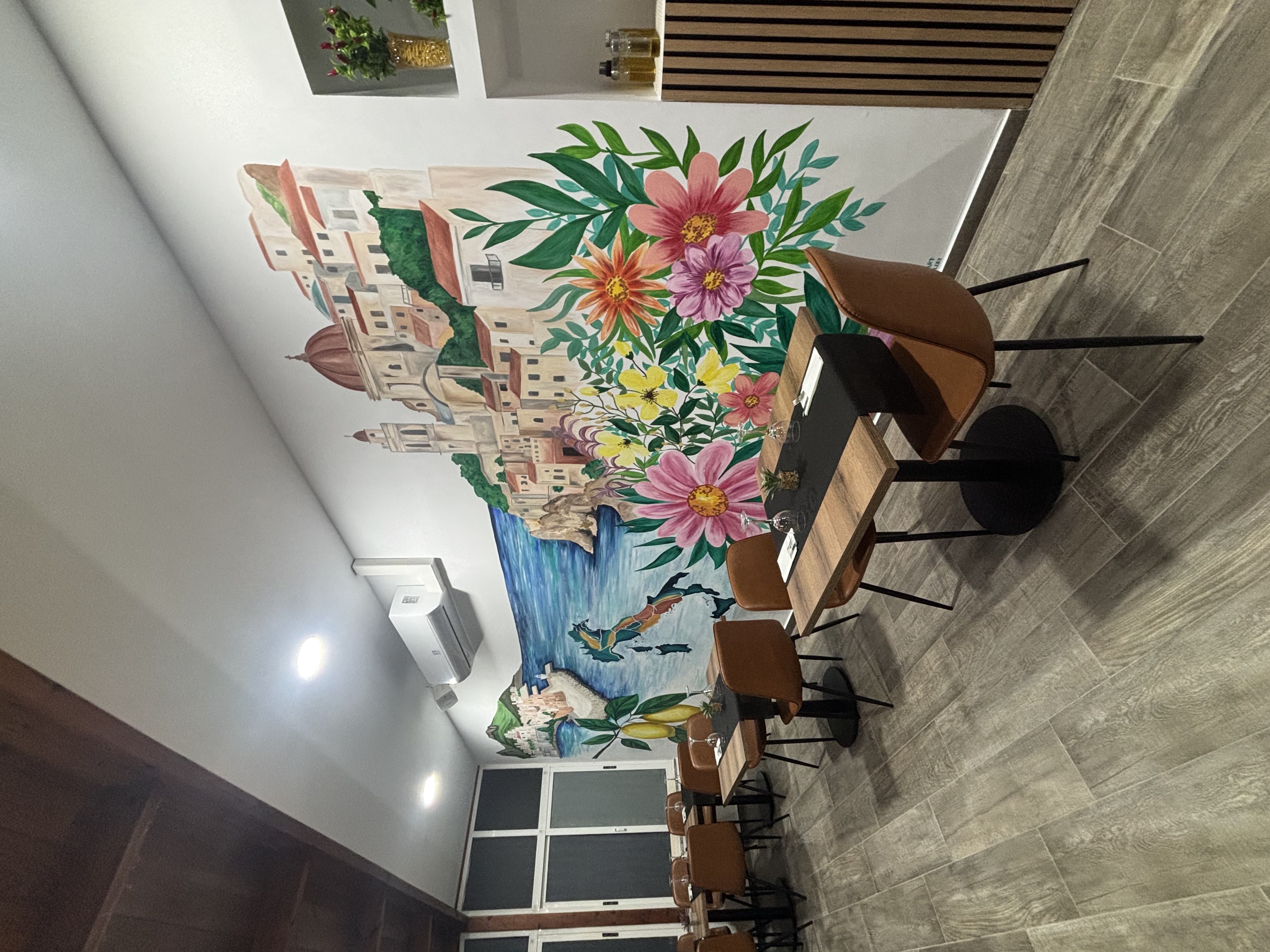 Mural en pizzería Gallo