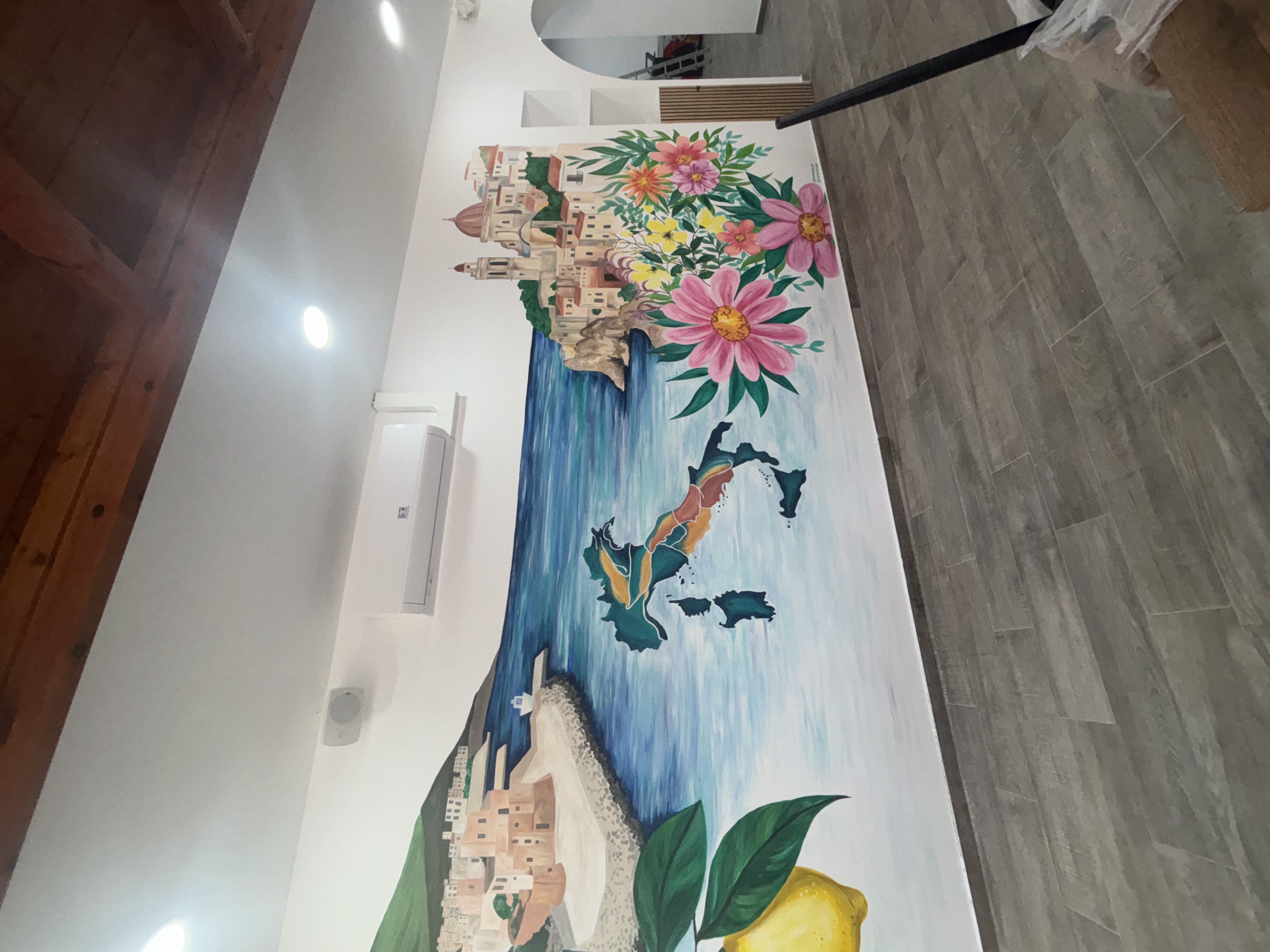 Mural en pizzería Gallo